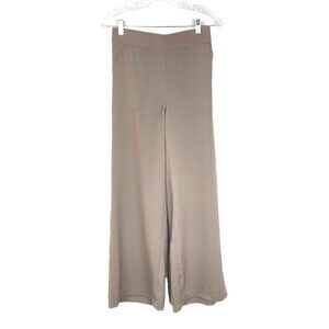 Max Studio Women's Wide Leg Pants Size S Light Brown Stretch Office Business